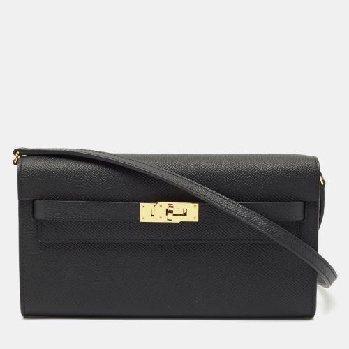 Hermès Noir Epsom Leather Kelly To Go Wallet - Hermes - Modalova