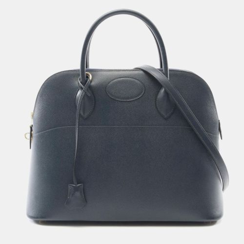 Hermes Bolide 35 Blue Indigo Courchevel Leather Top Handle Bag - Hermes - Modalova