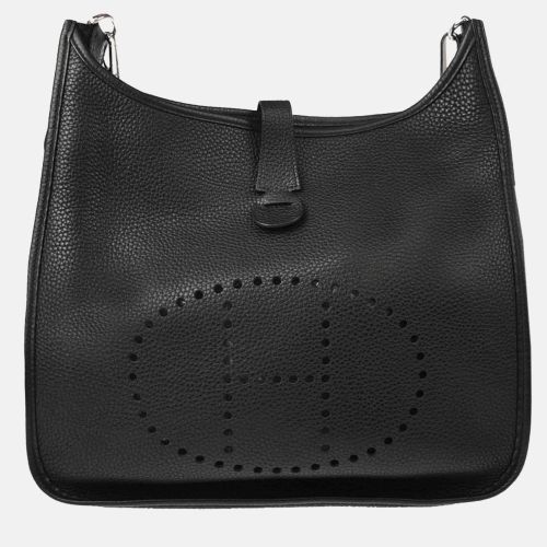 Hermes Evelyne III GM Black Taurillon Clemence Leather Shoulder Bag - Hermes - Modalova