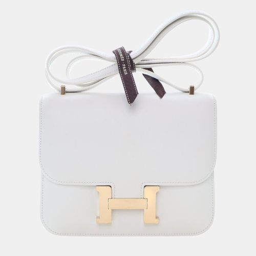 Hermes White Swift Mini Constance 18 - Hermes - Modalova