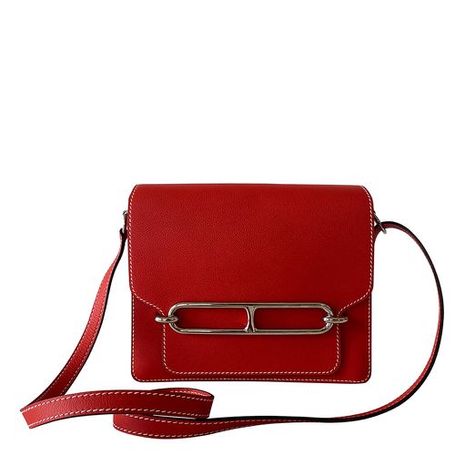 Hermes Red Leather Sac Roulis 23 Shoulder Bag - Hermes - Modalova