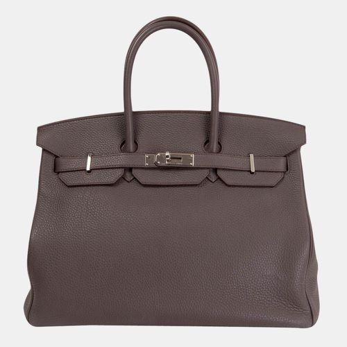 Hermes Grey Veau Togo Leather Palladium Hardware Birkin 35 Bag - Hermes - Modalova