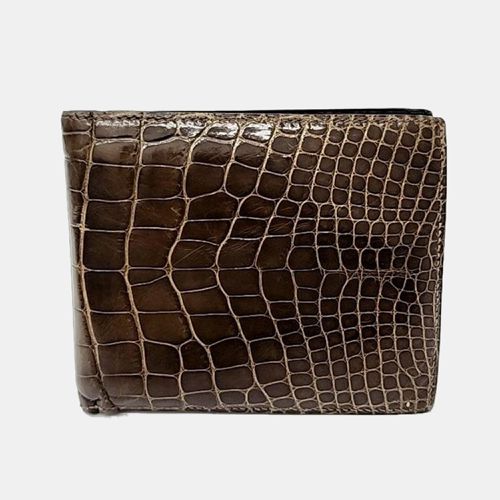 Hermes Brown Alligator MC2 Copernic Bi-Fold Wallet - Hermes - Modalova