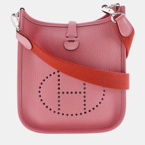 HERMES Evelyne TPM Shoulder Bag Amazon Taurillon Clemence Rose Azalea Made in France 2020 Pink/Red Y Crossbody Snap Button EvelyneTPM Women's - Hermes - Modalova