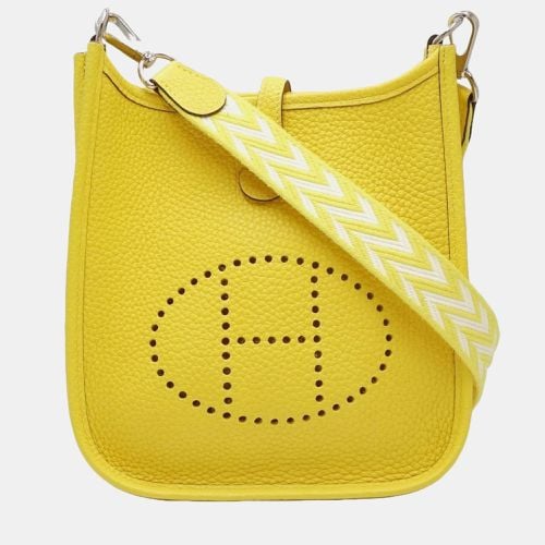 HERMES Evelyn TPM Crossbody Shoulder Bag Taurillon Clemence Jaune Naple 450189 - Hermes - Modalova