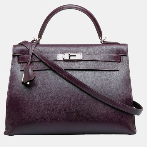 Hermes Purple 2002 Veau Graine Lisse Kelly Sellier 32 - Hermes - Modalova