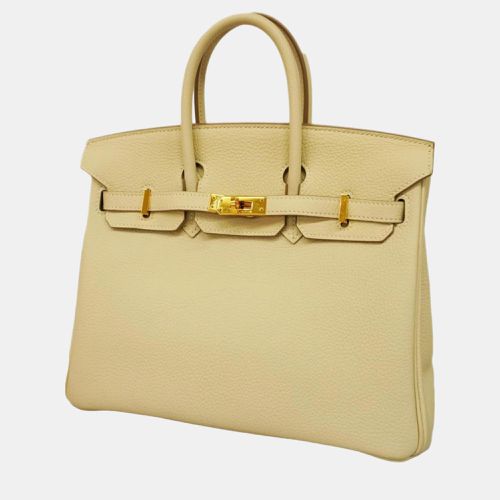 Hermes Cream Togo Leather Birkin 25 Tote Bag - Hermes - Modalova