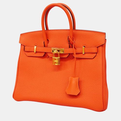 Hermes Rouge Tomato Togo Leather Birkin 25 Tote Bag - Hermes - Modalova