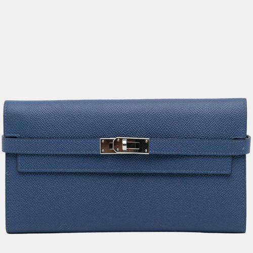 Hermes Blue Epsom Classic Kelly Wallet - Hermes - Modalova