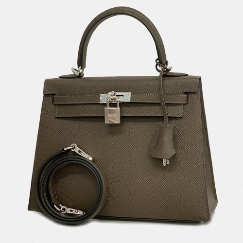 Hermes Vaux Epson Ecorse Kelly Engraved Handbag - Hermes - Modalova