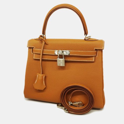 Hermes gold Togo Kelly stamp handbag - Hermes - Modalova