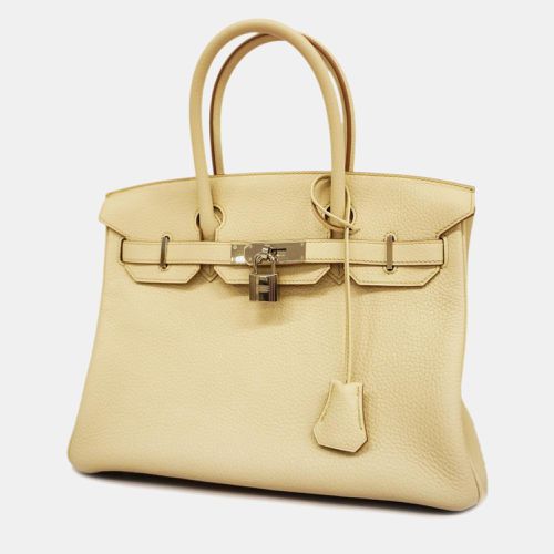 Hermes Beton Taurillon Clemence Birkin 30 Tote Bag - Hermes - Modalova