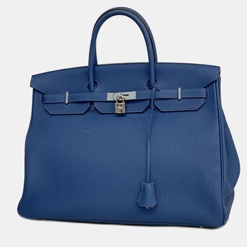 Hermes Blue de Malte Togo Birkin Engraved Handbag - Hermes - Modalova