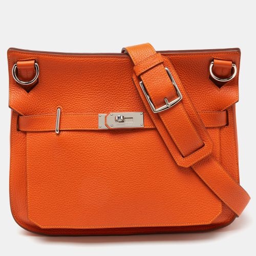 Hermes Orange/Jaune Taurillon Clemence Leather Palladium Finish Jypsiere 34 Bag - Hermes - Modalova