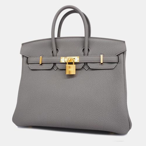 Hermes Etain Togo Birkin Engraved Handbag - Hermes - Modalova