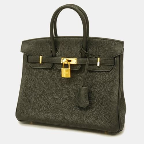 Hermes Black Togo Birkin stamp handbag - Hermes - Modalova