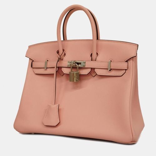 Hermes Rose Sakura Swift Leather Birkin 25 Tote Bag - Hermes - Modalova