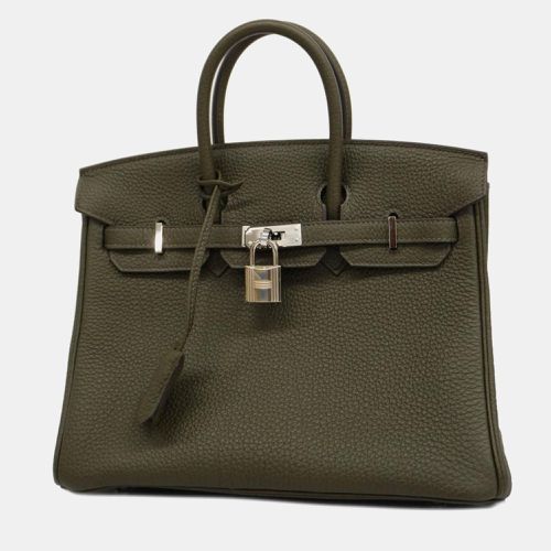 Hermes Olive Green Togo Leather Birkin 25 Tote Bag - Hermes - Modalova