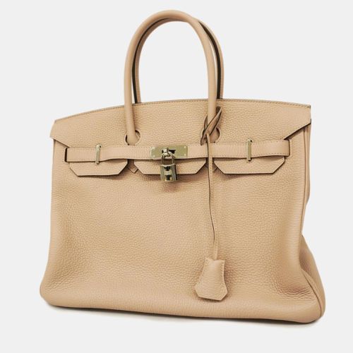 Hermes Glycine Taurillon Clemence Birkin Engraved Handbag - Hermes - Modalova