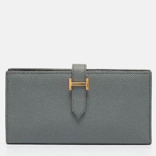 Hermes Vert Amande Epsom Leather Bearn Gusset Wallet - Hermes - Modalova