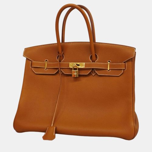 Hermes Gold Togo Leather Birkin 35 Tote Bag - Hermes - Modalova