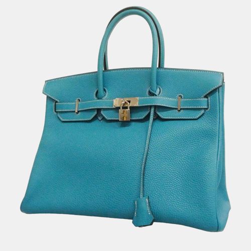 Hermes Blue Jean Togo Birkin Stamp Handbag - Hermes - Modalova