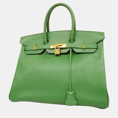 Hermes Green Couchevel Birkin Engraved Handbag - Hermes - Modalova