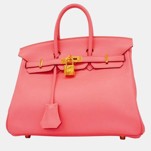 Rose Azalee Swift Leather Birkin 25 Tote Bag - Hermes - Modalova