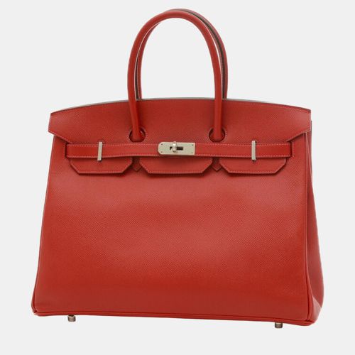 Hermes Rouge Kazak Epson Birkin 35 R engraved handbag - Hermes - Modalova