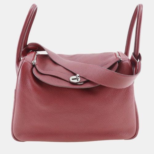 Hermes Burgundy Leather Lindy shoulder bag - Hermes - Modalova