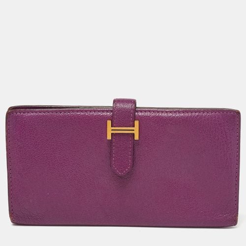 Hermes Anemone Chevre Mysore Leather Bearn Gusset Wallet - Hermes - Modalova