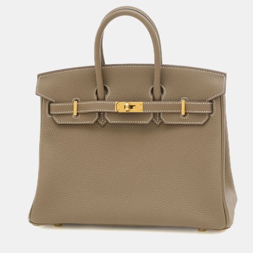 Hermes Etoupe Togo B Stamp Birkin 25 Handbag - Hermes - Modalova