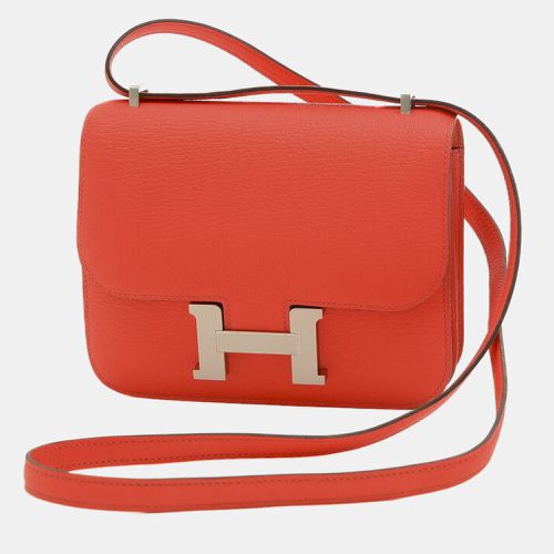 Hermes Red Chevre Leather Constance 18 Shoulder Bag - Hermes - Modalova