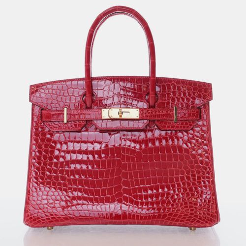 Hermes Braise Porosus Crocodile Birkin 30 Handbag - Hermes - Modalova