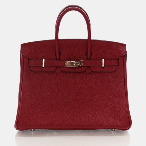 Hermes Rouge Grenat Togo PHW Birkin 25 Handbag - Hermes - Modalova