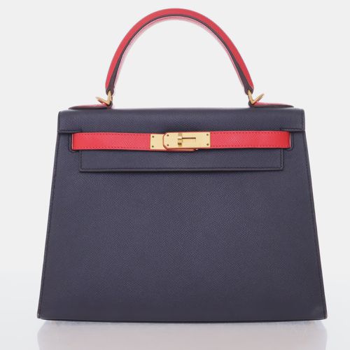 Hermes Bleu Nuit Epsom Kelly 28 HSS Handbag - Hermes - Modalova