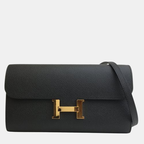 Hermes Black Epsom Constance To Go Wallet - Hermes - Modalova