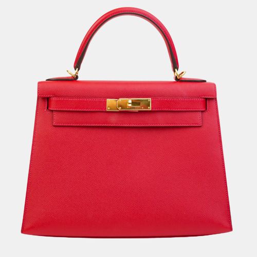 Hermes Rouge Casaque Epsom Kelly 28 Handbag - Hermes - Modalova