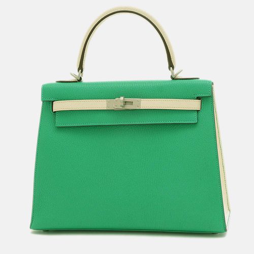 Hermes Mint Mushroom Matte Chevre Kelly Handbag - Hermes - Modalova