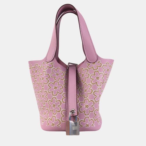 Hermes Mauve Sylvestre Swift Lucky Daisy Picotin 14 Bag - Hermes - Modalova