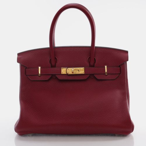 Hermes Rouge Garnet Togo Birkin 30 Handbag - Hermes - Modalova