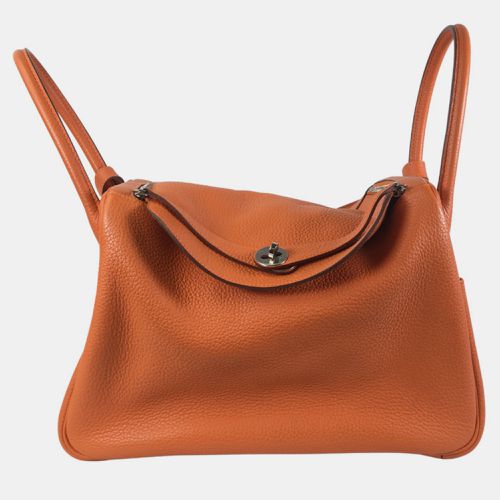 Hermes Orange Clemence Lindy 34 Handbag - Hermes - Modalova