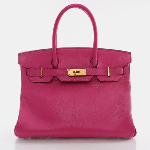 Hermes Rose Shocking Mysore Chevre Birkin 30 Handbag - Hermes - Modalova