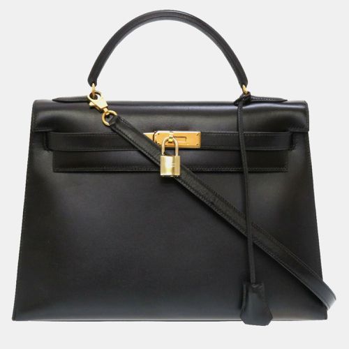 Hermes Black Box calf Kelly 32 Handbag - Hermes - Modalova