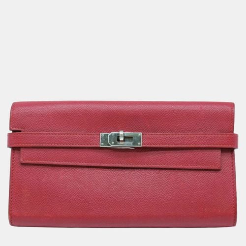 Hermes Bordeaux Epsom Leather Long Kelly Wallet - Hermes - Modalova