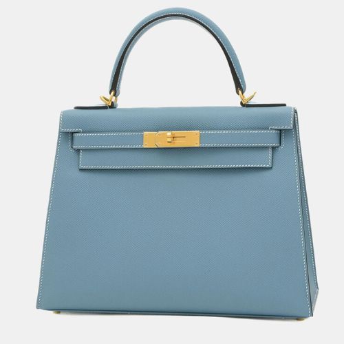 Hermes New Blue Jean Epson Kelly 28 Handbag - Hermes - Modalova