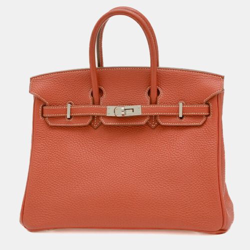 Hermes Sanguine Togo Leather Birkin 25 Tote Bag - Hermes - Modalova