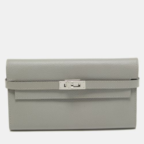 Hermes Gris Mouette Epsom Leather Kelly Classic Wallet - Hermes - Modalova