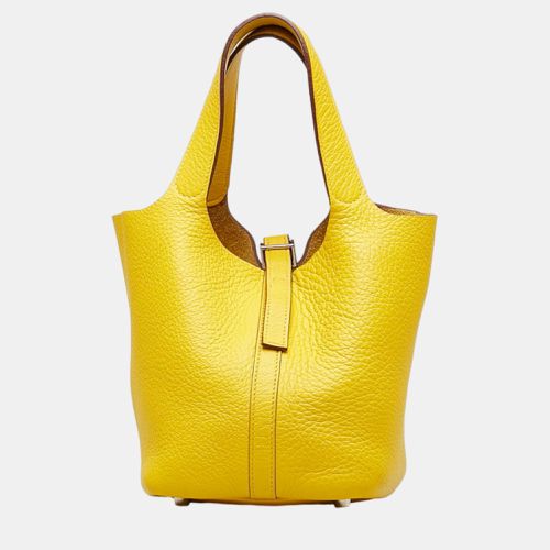 Hermes Yellow Clemence Leather Picotin Lock 18 Tote Bag - Hermes - Modalova