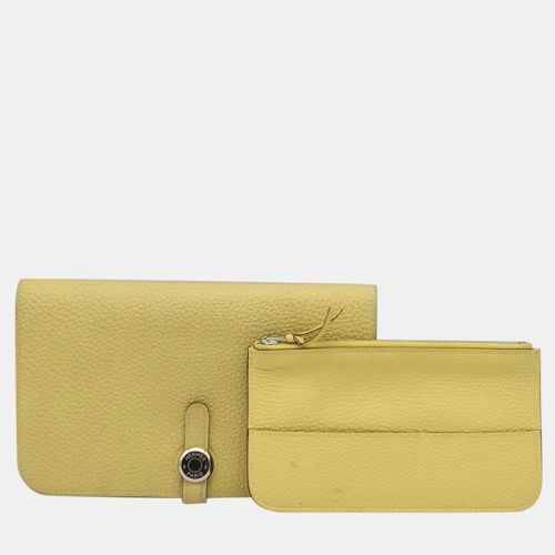 Yellow Epsom Dogon Long Wallet - Hermes - Modalova